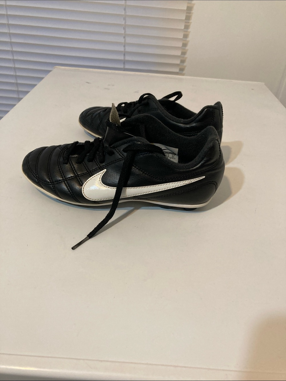 Nike Kids Black and White Soccer Sneakers